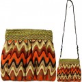 180427- 6 COLORS-6 PIECE CHEVRON SINGLE SHOULDER / LONG STRAP SMALL MESSENGER HANDBAG (6 COLORS)